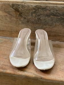 Sale❗️‼️White Transparent Heels 🤍