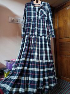 CHECKERED SHIRT DRESS