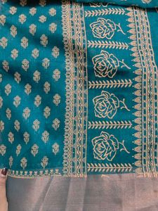 Elegant Teal Saree