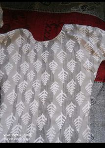 Blue and white Printed kurta
