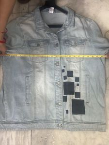 Unique Denim Jacket with Patches