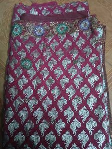 Elegant Maroon Saree