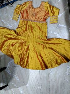Embellished Yellow &amp; Orange Top