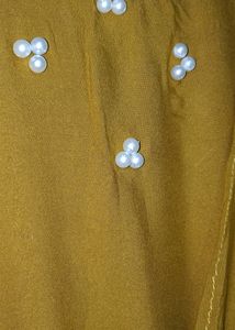 Mustard Colour One Piece/ Round Top