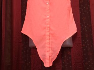 Mim Orange Sleeveless Top