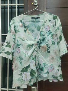 Green Floral Top