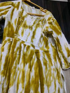 Beautiful White and Yellow Kurta