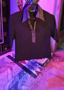 Brown Collared Top