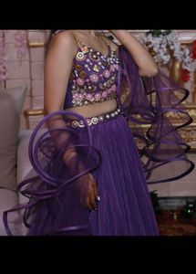 Purple Embellished Lehenga Choli