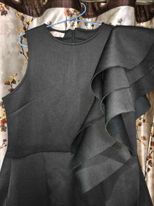 Chic Black Ruffle Dress