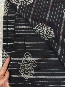 Block Print With Lurex Work
