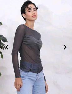 Stylish Sheer Long Sleeve Top