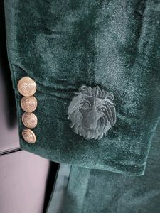 Men Sherwani Green Indo-Western Jacket 36inch