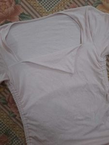 Women&#39;s Short Sleeves Square Neck Solid Tops
