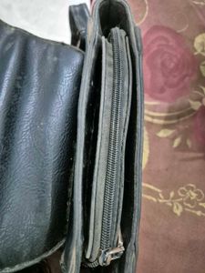 Vintage Black Leather Camera Bag