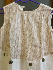 Global Desi Elegant Cotton Maxi Dress /Kurta