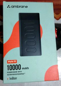 Ambrane Stylo 10 Slim 10000 mAh Power Bank (Blue)