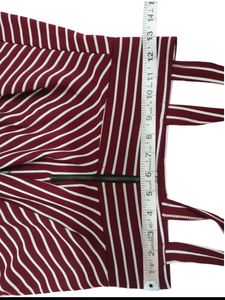 Cute Red Striped Suspender Skirt -