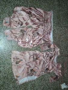 Picock Print Satin Suit