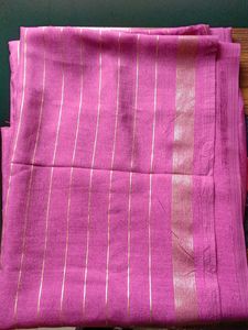 Rose &amp; Gold Striped Fabric