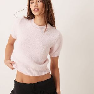 MANGO FUR-EFFECT KNITTED SWEATER