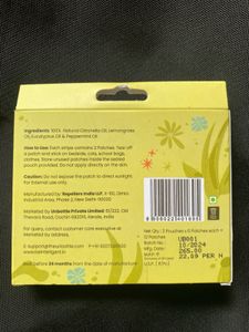 Mosquito repellent patches