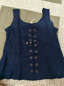 Cute Navy Blue Tank Top