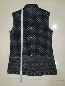 Stylish Black Velvet Waistcoat
