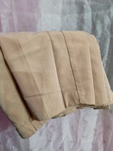 Beige High-Waisted Trousers