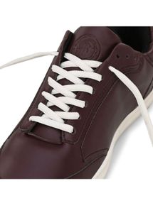 Burgundy Leather Sneakers - Size 10