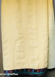 Dual tone Yellow Saree with Border