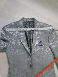 Gray Patterned Blazer