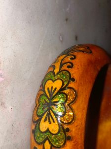 Carved Wooden Bangle Bracelet