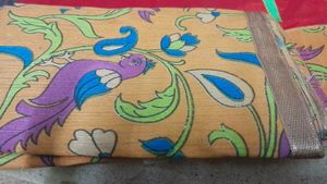 Red Parrot Print Fabric