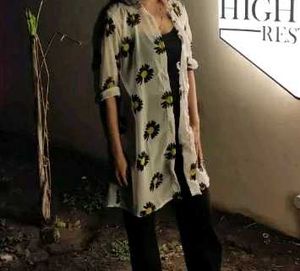 Daisy Print Chiffon Shirt