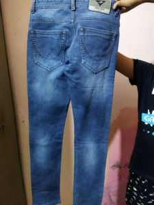 Stylish Blue Denim Jeans ( Waist 28 Inch)