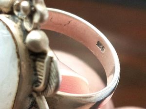 925 sterling silver Moonstone ring