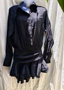 CUTE BLACK LONG TOP