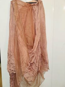 Elegant Peach Saree