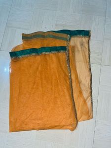 Teal &amp; Gold Embroidered Kurta Set