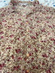 Floral Chiffon Button-Up