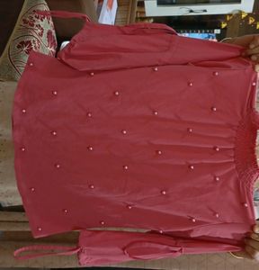 Pearl Pink Babydoll Korean Kpop Top