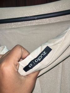 Elegant Beige Bodycon Dress