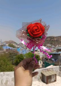 Crochet Single Rose Flower Bouquet 💐🌹