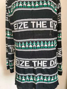 plus size Striped Long Sleeve Top