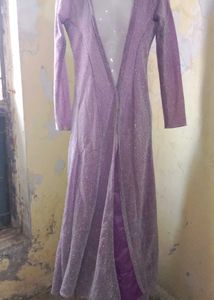 Sparkly Lavender Long Sleeve Dress