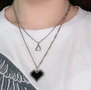 Y2k 2 Layered Silver Plated Chain