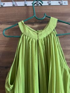 Halter Neck Pleated Dress