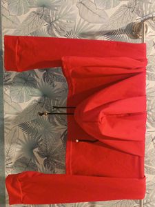 Red Graphic Print Top