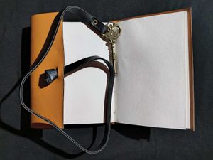 Leather Journal with Key Charm